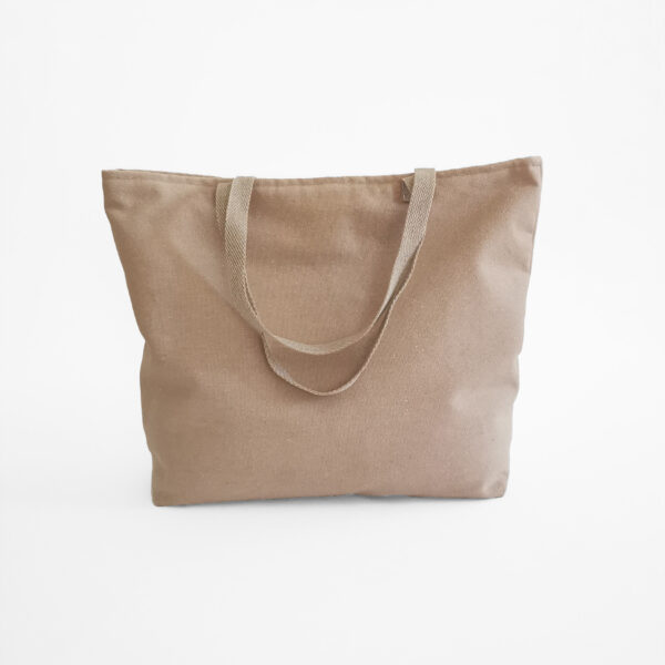 Mira beige taupe beach shopper tote bag sustainable linen cotton